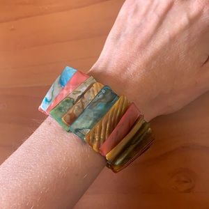 Long Colored Shell Bracelet